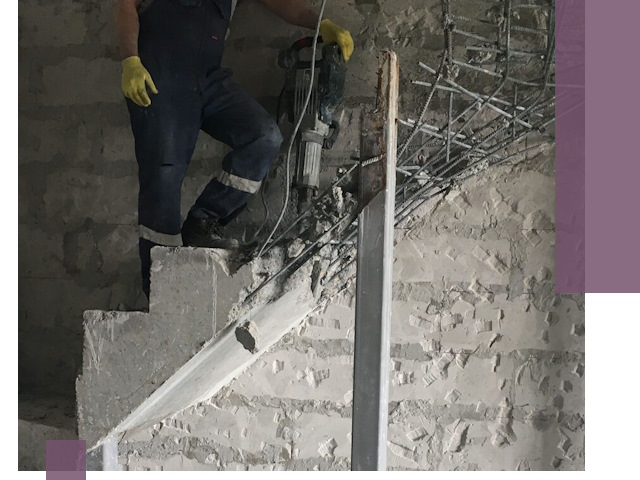 Демонтаж металлических и бетонных лестниц в Клинцах