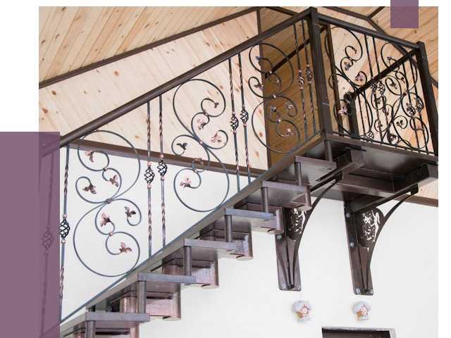 Кованые лестницы в Клинцах от 81089 руб. под ключ