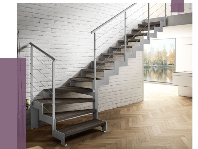 Г-образные лестницы под ключ в Клинцах от 37686 руб. | ПРОЛЁТ-Клы