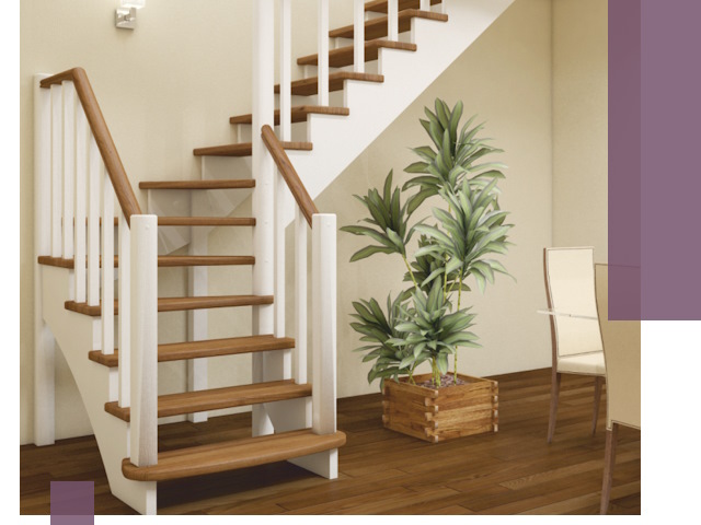 Г-образные лестницы под ключ в Клинцах — изготовление и монтаж