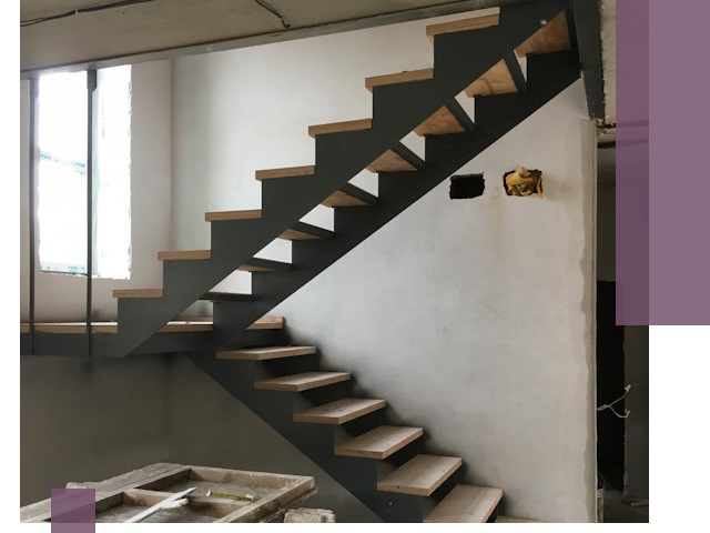 Изготовление лестниц на металлокаркасе в Клинцах от производителя