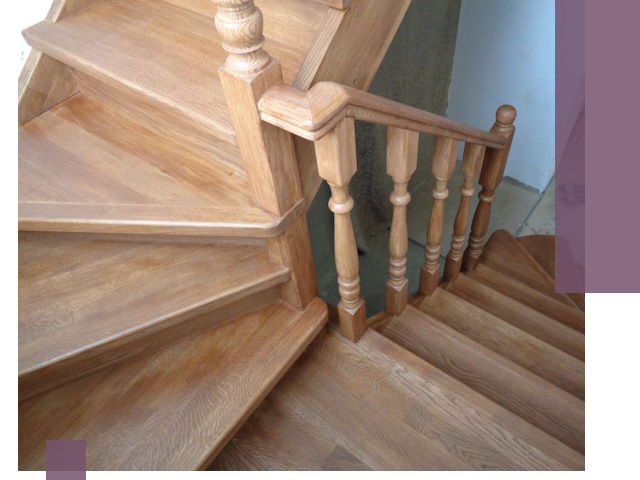 Дубовые лестницы под ключ в Клинцах: изготовление и монтаж