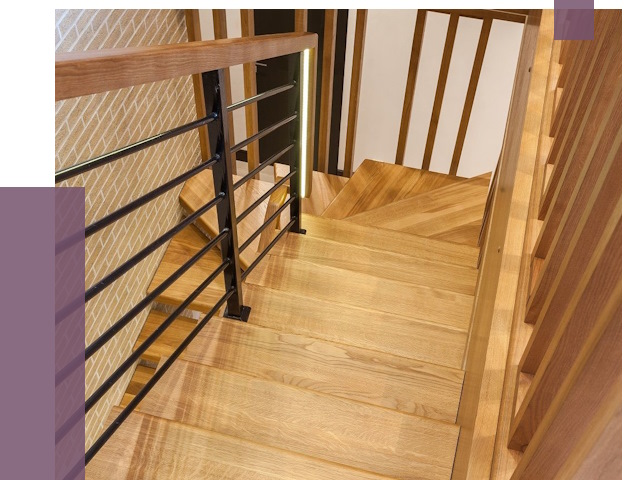 Лестницы из ясеня в Клинцах под ключ от 10188 руб. 