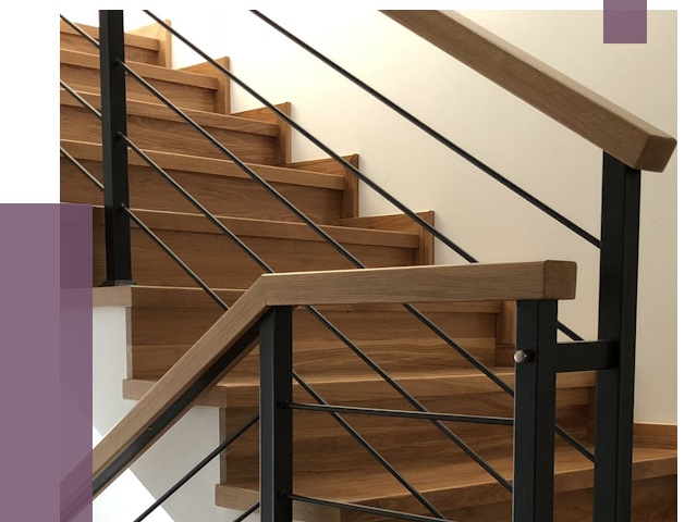 Обшивка металлической лестницы деревом в Клинцах от 4418 руб. 