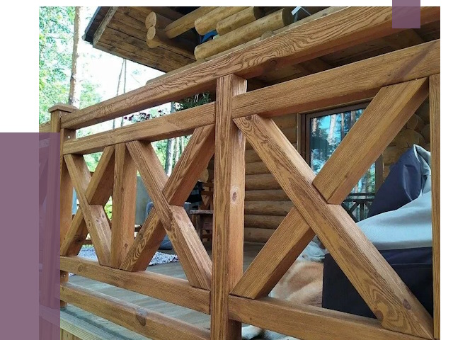 Деревянные перила под ключ в Клинцах от 7797 руб. 