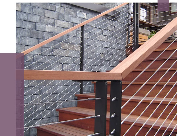 Тросовые перила под ключ в Клинцах от 7901 руб. 