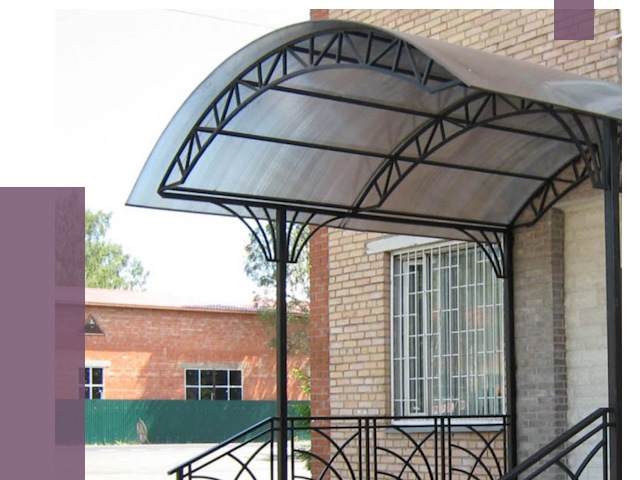 Металлические навесы и козырьки в Клинцах от 12995 руб.