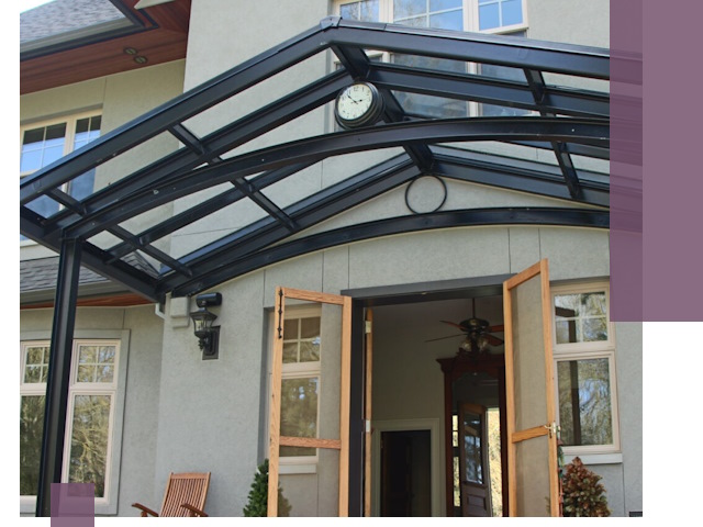 Изготовление и монтаж навесов и козырьков в Клинцах