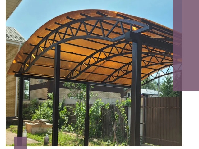 Изготовление навесов под ключ в Клинцах из качественных материалов