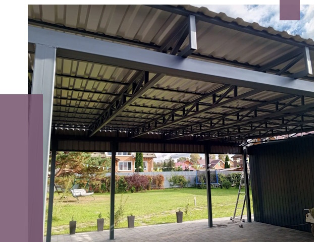 Монтаж навесов в Клинцах от 7485 руб. — установка навеса | ПРОЛЁТ-Клы