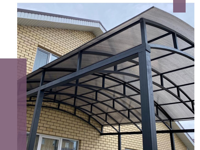 Монтаж козырьков в Клинцах от 11696 руб. | ПРОЛЁТ-Клы