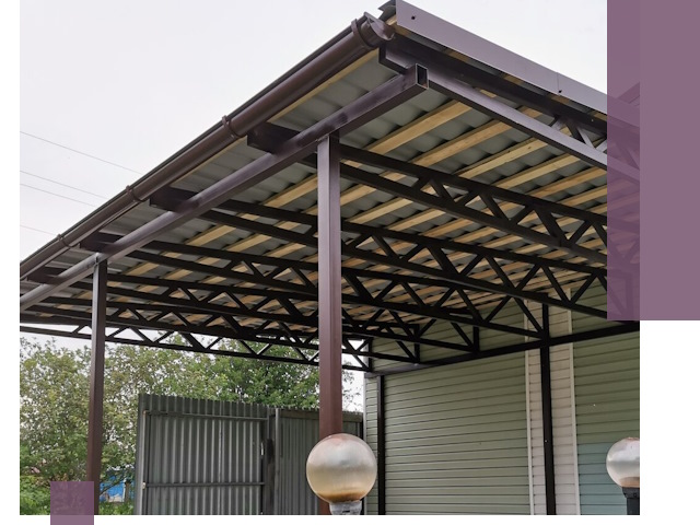 Навесы под ключ в Клинцах: изготовление, монтаж и гарантия