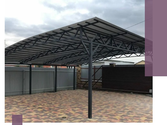 Недорогие навесы под ключ в Клинцах — изготовление и монтаж