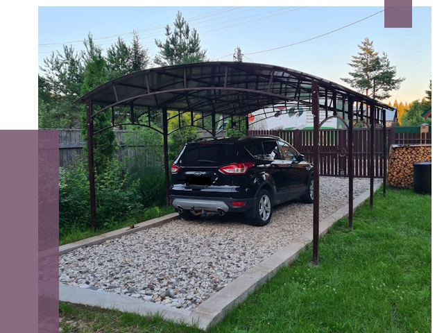 Навесы для автомобиля в Клинцах от 13359 руб.  | ПРОЛЁТ-Клы