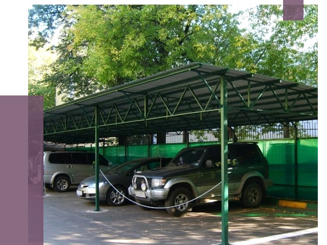 Навесы для парковки в Клинцах от 81609 руб. заказать | ПРОЛЁТ-Клы
