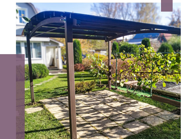 Навесы для дачи в Клинцах от 12943 руб. под ключ — ПРОЛЁТ-Клы