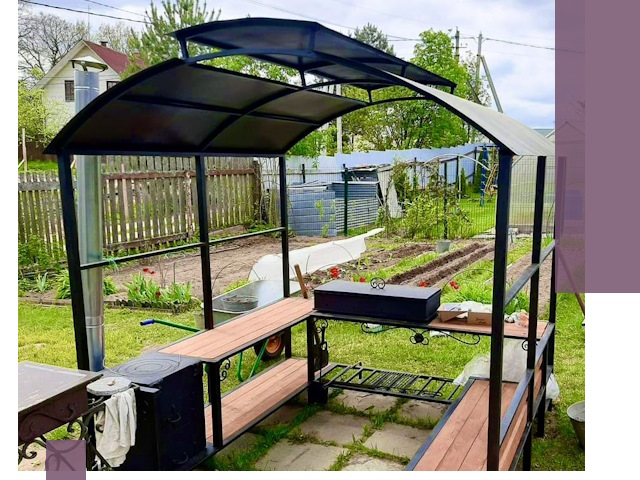 Навесы для барбекю в Клинцах: изготовление, монтаж и демонтаж