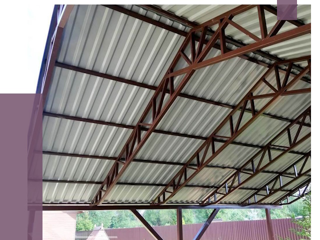 Навесы из профнастила в Клинцах от 7485 руб. | ПРОЛЁТ-Клы