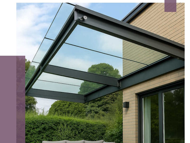 Стеклянные навесы и козырьки в Клинцах от 12475 руб.