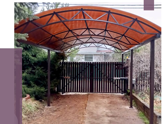 Арочные навесы в Клинцах от 12943 руб. — изготовление и монтаж | ПРОЛЁТ-Клы