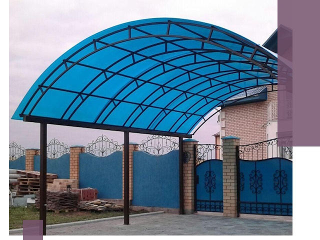 Арочные навесы под ключ в Клинцах — изготовление и монтаж