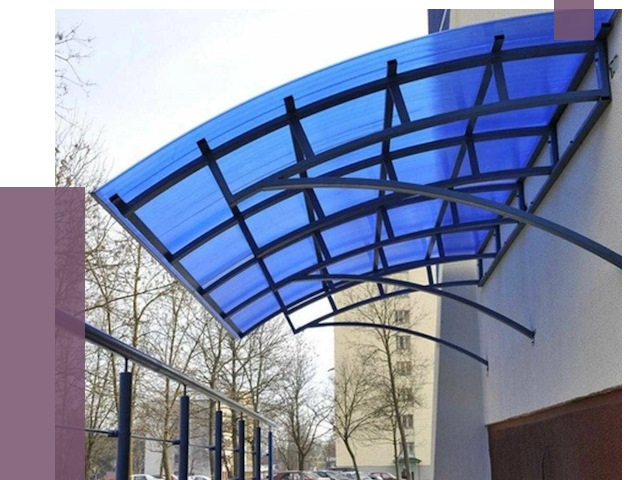 Козырьки из поликарбоната в Клинцах от 4366 руб. под ключ | ПРОЛЁТ-Клы