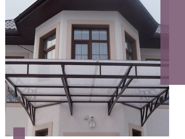 Козырьки из поликарбоната под ключ в Клинцах