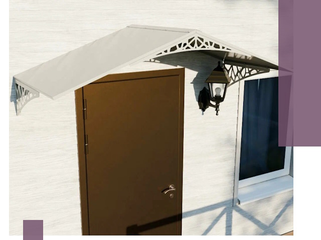 Металлические козырьки на входы и террасы в Клинцах